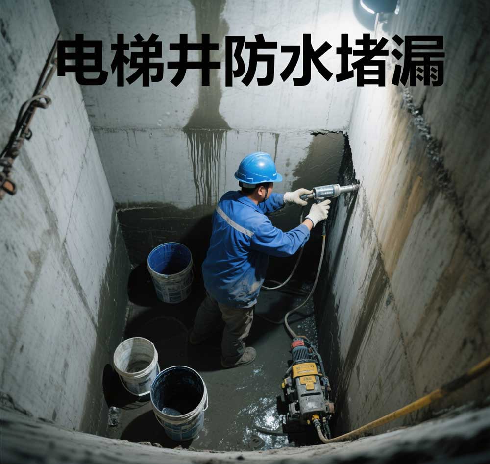 电梯井防水堵漏，上海地下室专业电梯井漏水维修公司